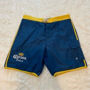 CORONA EXTRA Men’s Swim Shorts Sz XL Swimming Pool Coastal Nautical Beach Bum